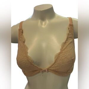 ADDICTION Nouvelle Lace Nude Bra‎ Sz 32D